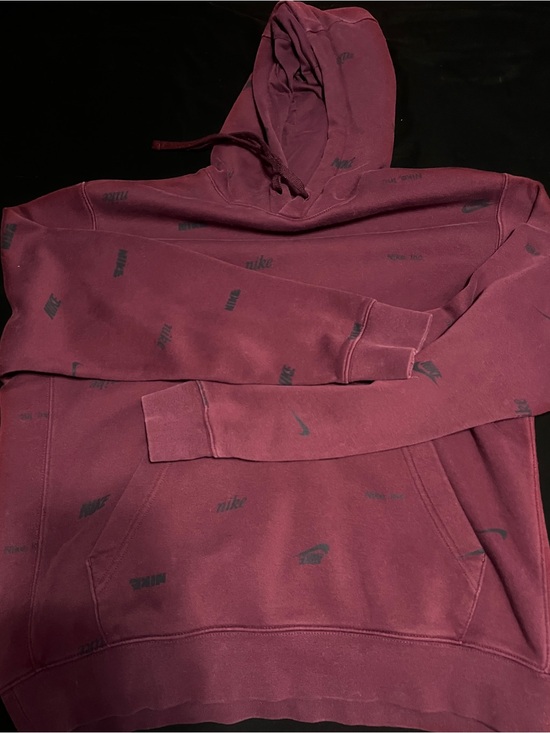 Nike Other - Nike Men's Maroon All-Over Logo Pullover Hoodie